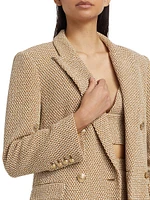 Riva Tweed Double-Breasted Blazer