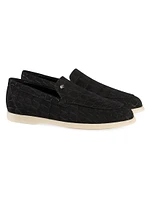 Nubuck Crocodile Leather Loafers