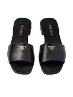 Saffiano Patent Leather Slides