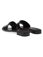 Saffiano Patent Leather Slides