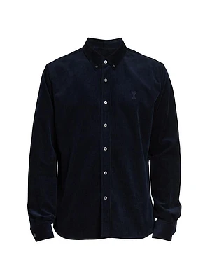 Corduroy Cotton Button-Down Shirt