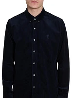 Corduroy Cotton Button-Down Shirt