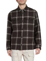 Plaid Wool-Blend Overshirt