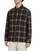 Plaid Wool-Blend Overshirt