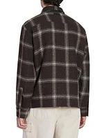 Plaid Wool-Blend Overshirt