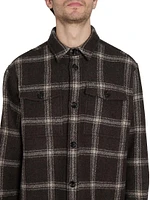 Plaid Wool-Blend Overshirt