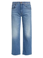 Mid-Rise Rambler Zip Ankle Fray Jeans