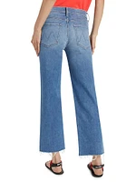 Mid-Rise Rambler Zip Ankle Fray Jeans