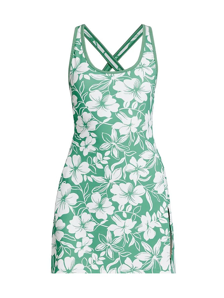 Floral Crisscross Interlock Active Dress