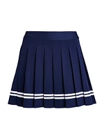 Pleated Striped Skort