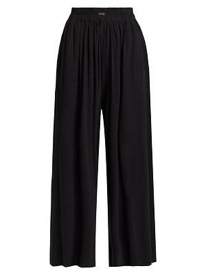 Pima Cotton Wide-Leg Pants