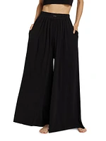 Pima Cotton Wide-Leg Pants