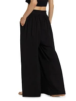 Pima Cotton Wide-Leg Pants