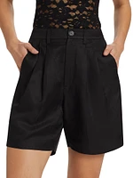 Carrie Linen-Blend Tailored Shorts