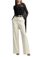 Wool High-Rise Pants