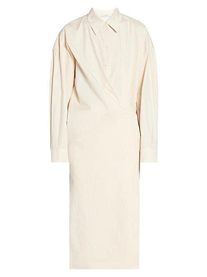 Cotton Poplin Twisted Dress