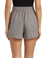 Kam Plaid Linen Shorts