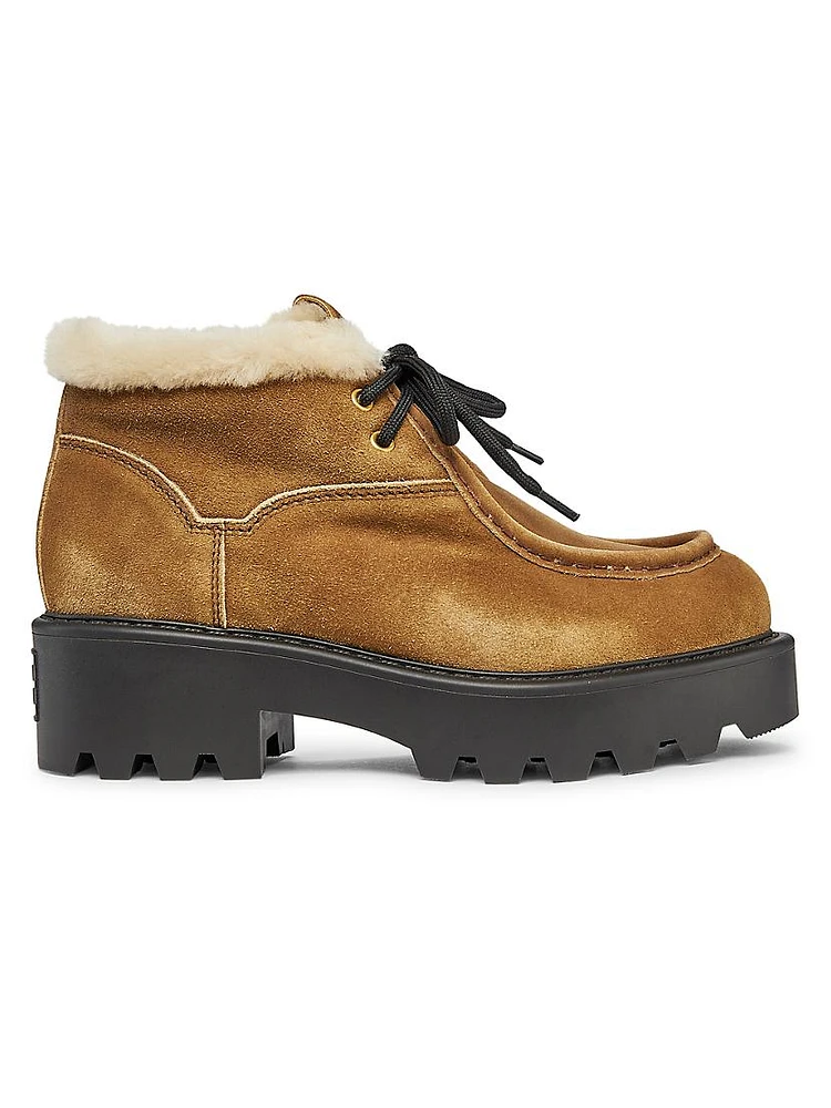 Shearling Wallaby Leather Booties