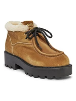 Shearling Wallaby Leather Booties