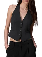 Ethel Crepe Halter Vest