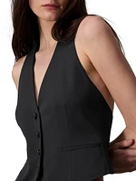 Ethel Crepe Halter Vest