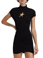 Star Cut-Out Minidress
