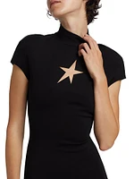 Star Cut-Out Minidress