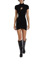 Star Cut-Out Minidress