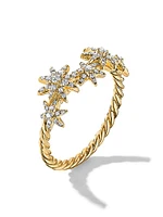 Starburst Cluster Band Ring 18K Yellow Gold