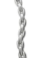 Elongated Box Chain Bracelet Sterling Silver, 6MM