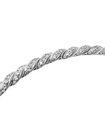 Sculpted Cable Flex Bracelet 18K White Gold