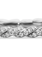 Sculpted Cable Flex Bracelet 18K White Gold