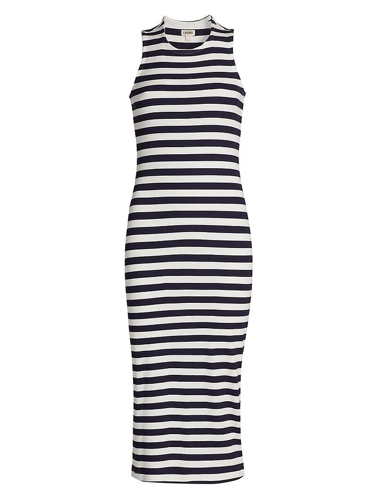 Nura Striped Racerback Midi-Dress