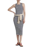 Nura Striped Racerback Midi-Dress