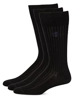 Simply Sartorial 3-Pack Cotton-Blend Socks