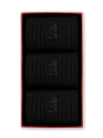 Simply Sartorial 3-Pack Cotton-Blend Socks