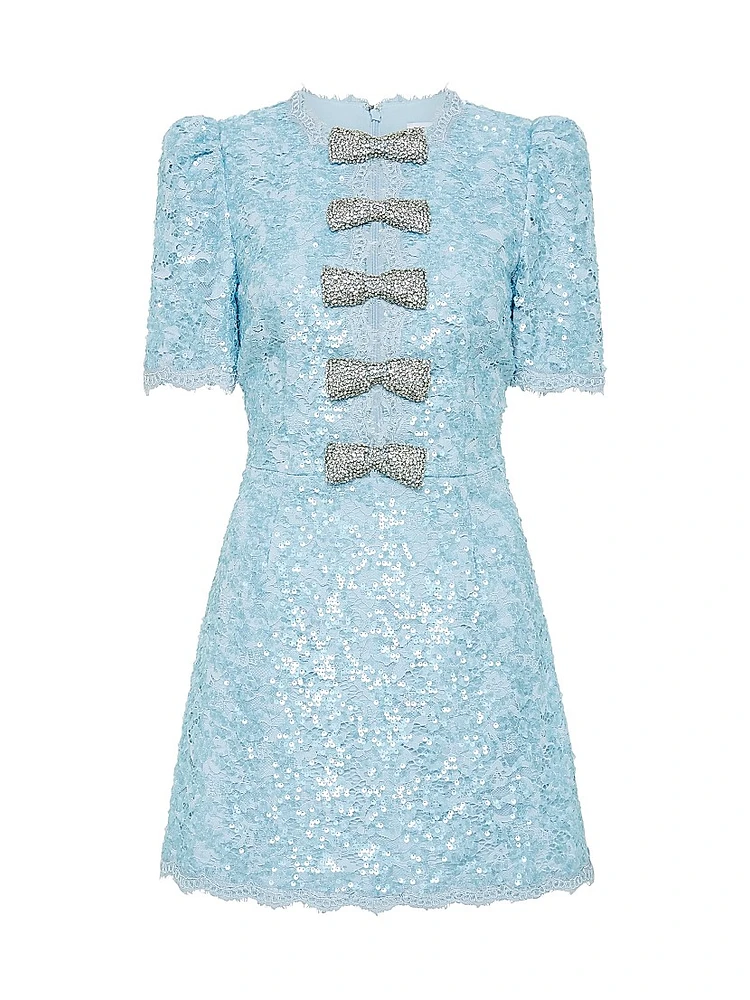Nicky Hilton x Rebecca Vallance Leyla Sequined Lace Minidress