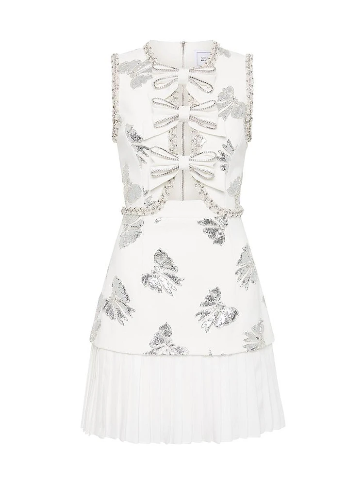 Valor Bow Pleated Minidress