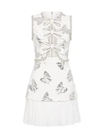 Valor Bow Pleated Minidress