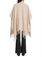 Wool-Cashmere Open Poncho