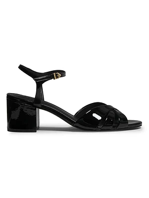 Keefa 65MM Patent Leather Block Heel Sandals