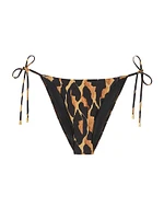 Camu Leopard Side-Tie Full Bikini Bottoms