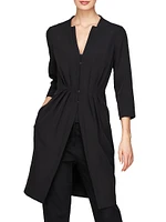 Valoria Pleated Crepe Jacket