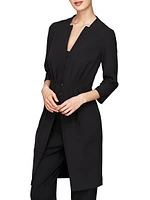 Valoria Pleated Crepe Jacket