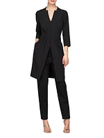 Valoria Pleated Crepe Jacket