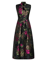 Rosemarie Floral Jacquard Cocktail Dress