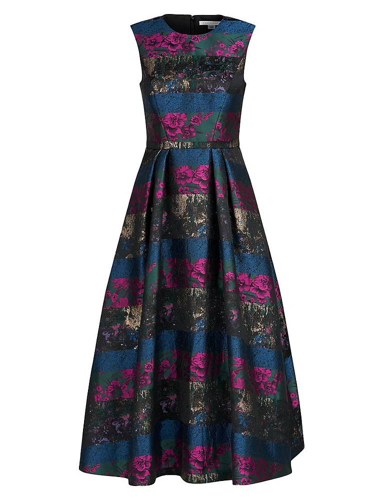 Faye Painterly Jacquard Cocktail Dress