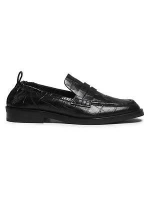 Alexa Embossed Leather Loafers