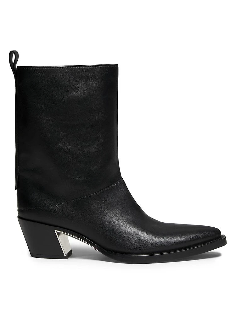 Downtown Wide-Shaft Leather Boots