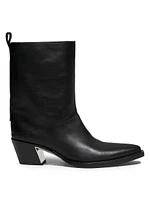 Downtown Wide-Shaft Leather Boots